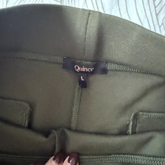 Quince Green Size L Stretchy Skinny Work Pants - Picture 2 of 3